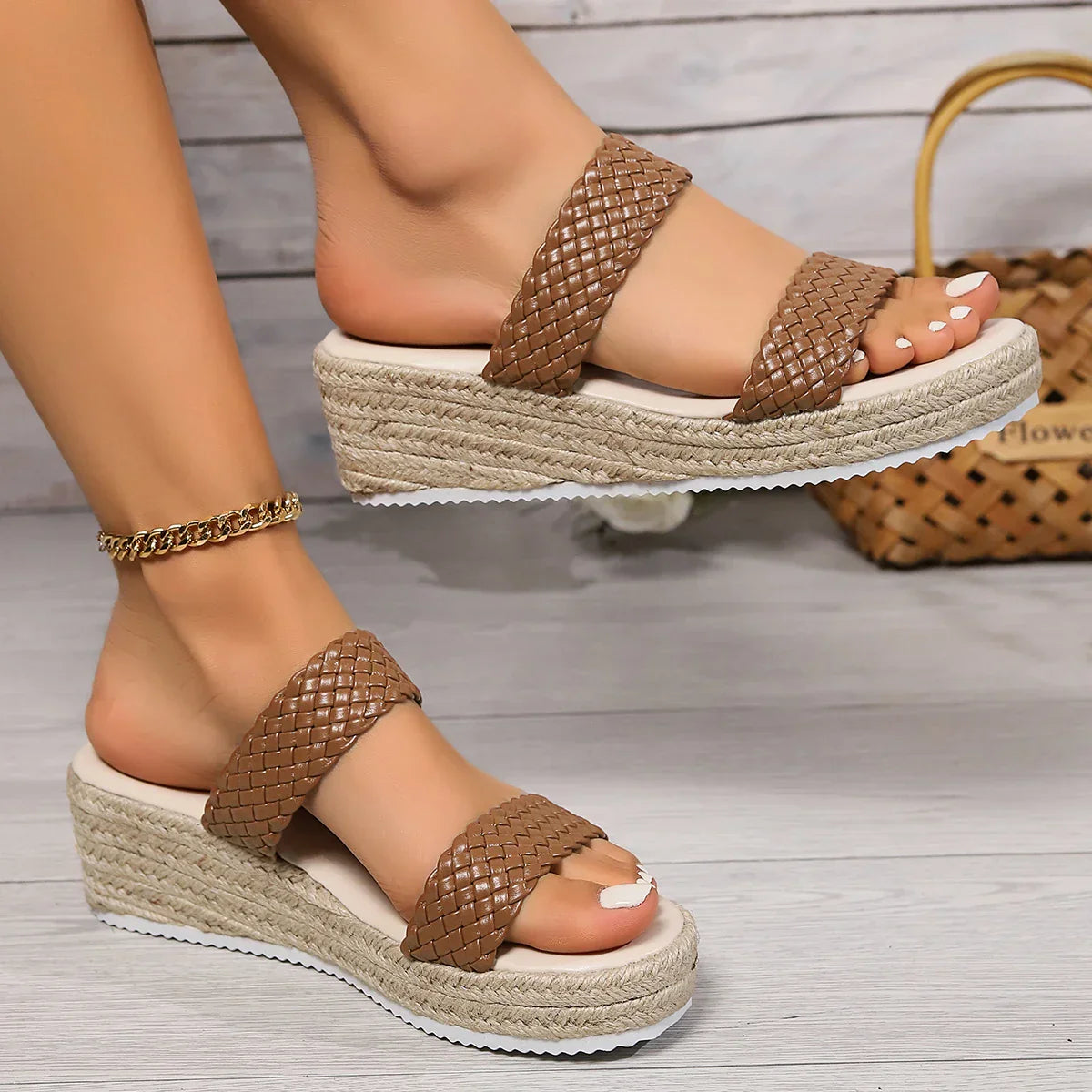 Women's Braided Platform Sandals