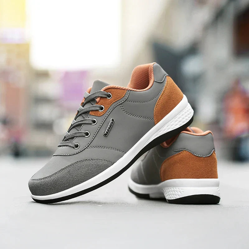Men's Casual Lace-Up Shoes with Contrast Panel Detailing