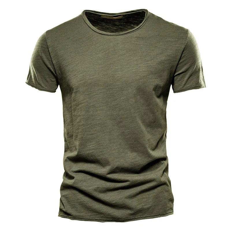 Men's Slim Fit Short Sleeve T-Shirt in 100% Cotton Round Neck