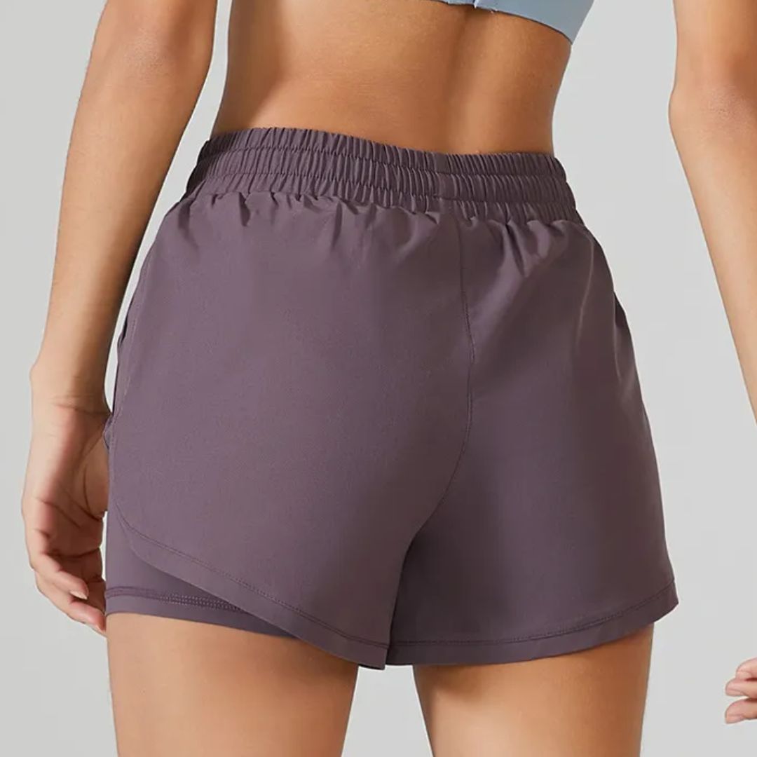 Women's Running Swim Shorts with Phone Pocket and Inner Liner