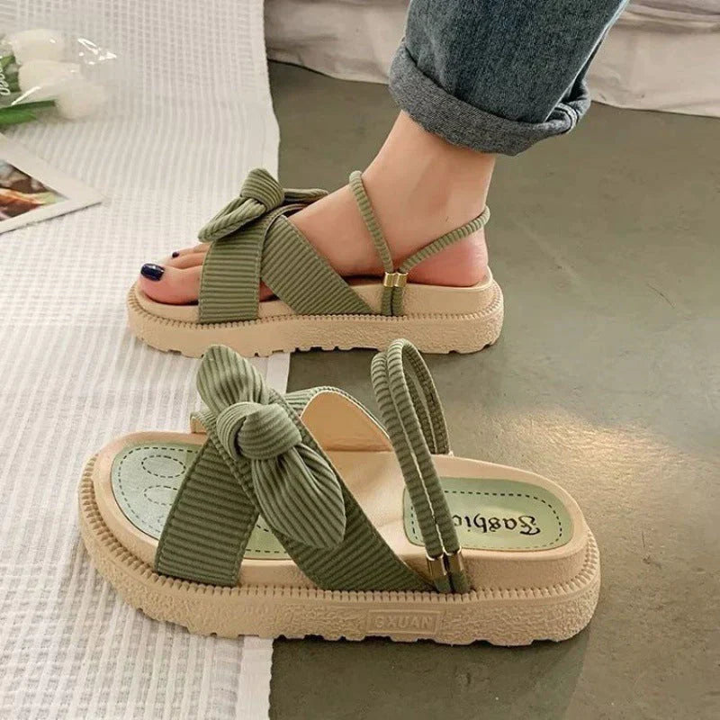 Women's Bow Strap Platform Sandals