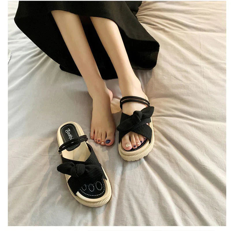 Women's Bow Strap Platform Sandals