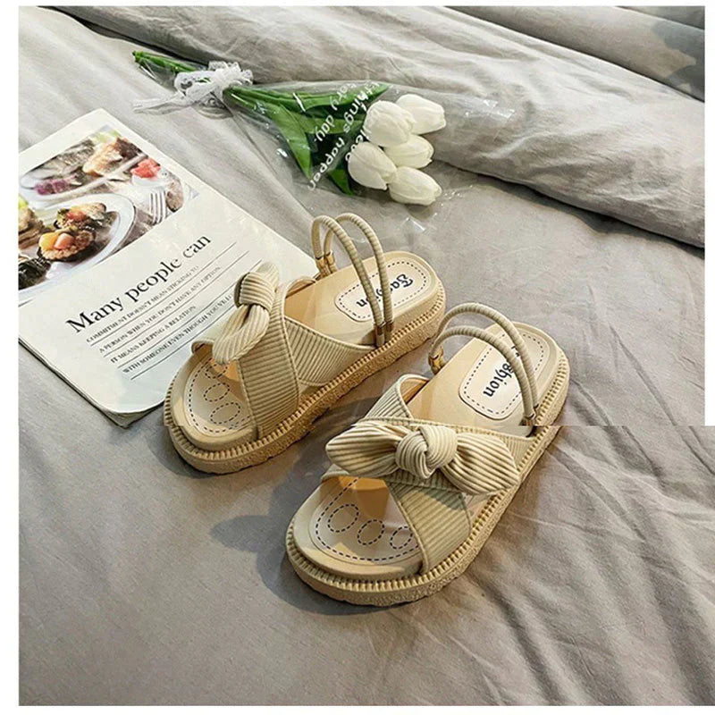 Women's Bow Strap Platform Sandals