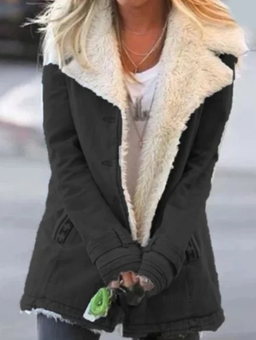 Women's Winter Jacket with Soft Lining and Turn-Down Collar