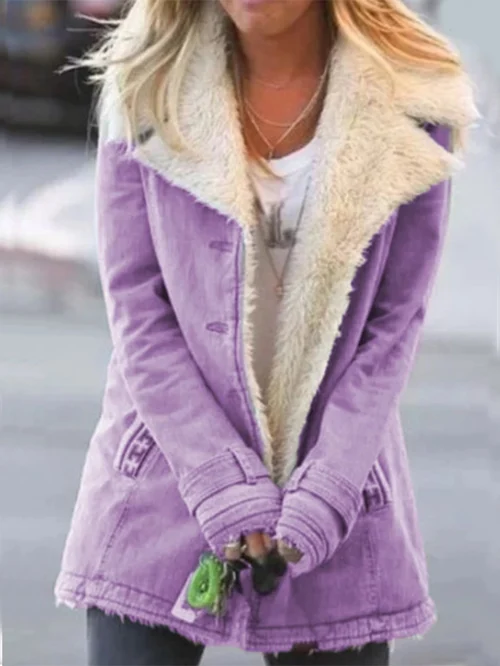 Women's Winter Jacket with Soft Lining and Turn-Down Collar