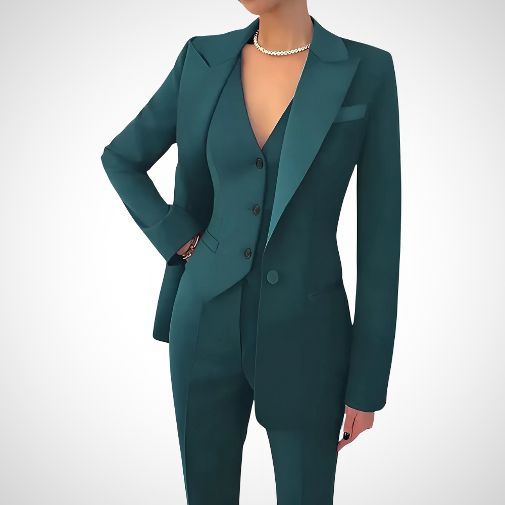 Women's Chic Three-Piece Suit with Tailored Fit