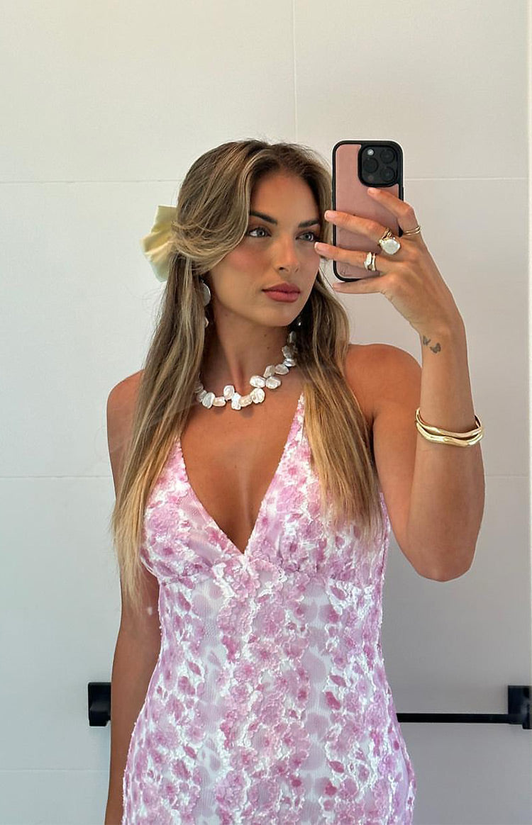 Women's Sleeveless Floral Maxi Dress with V-Neck and Flared Hem