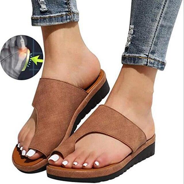 Women's Orthopedic Slip-On Sandals with Toe Support