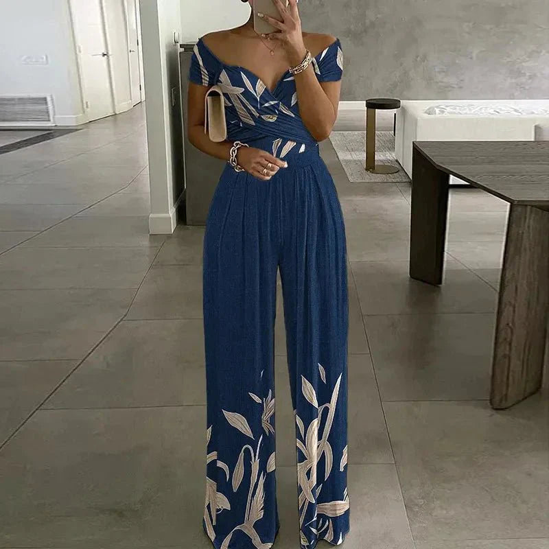 Women's Off-Shoulder Wide-Leg Jumpsuit