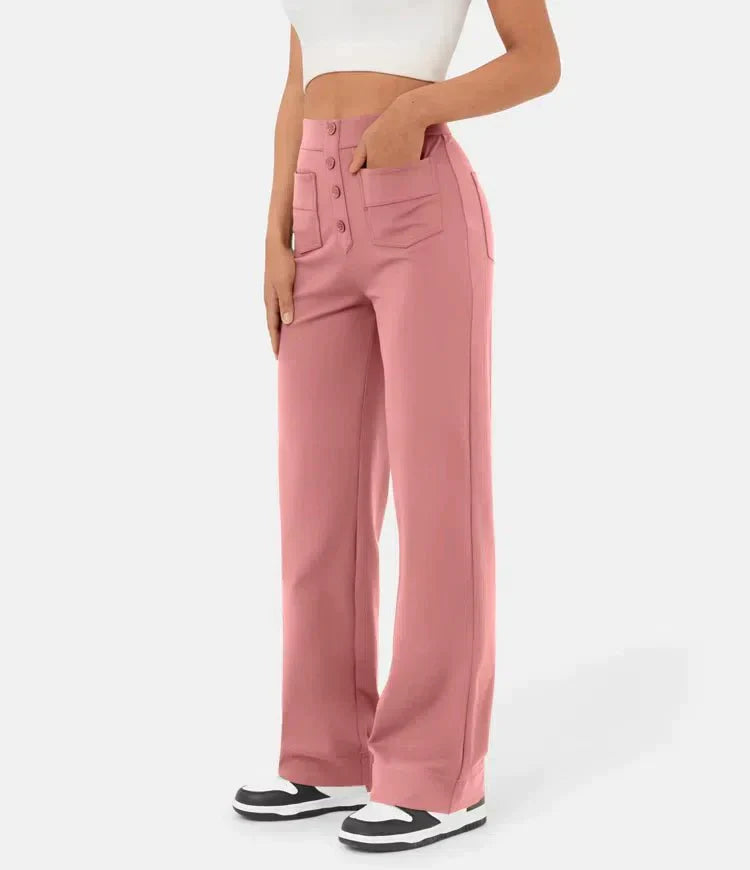 Women's High-Waisted Wide-Leg Trousers