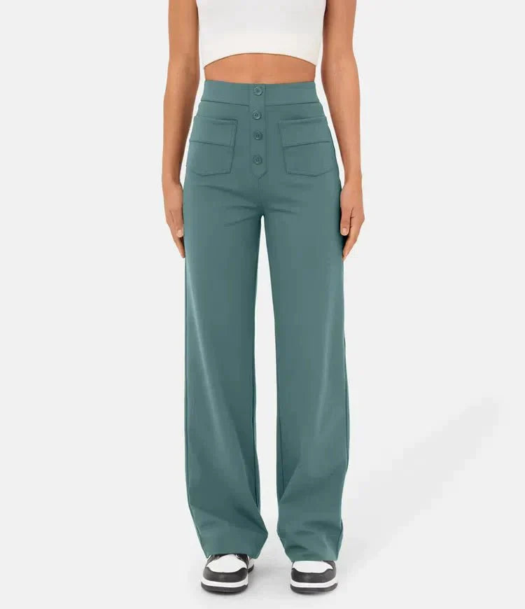 Women's High-Waisted Wide-Leg Trousers