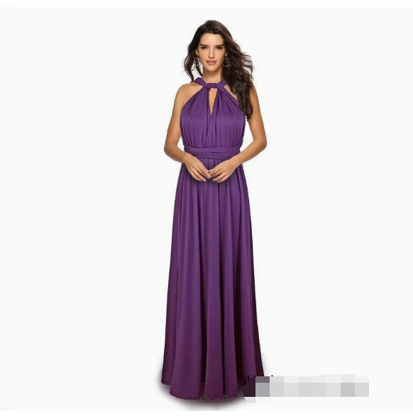 Women's Elegant Backless Halter Maxi Dress