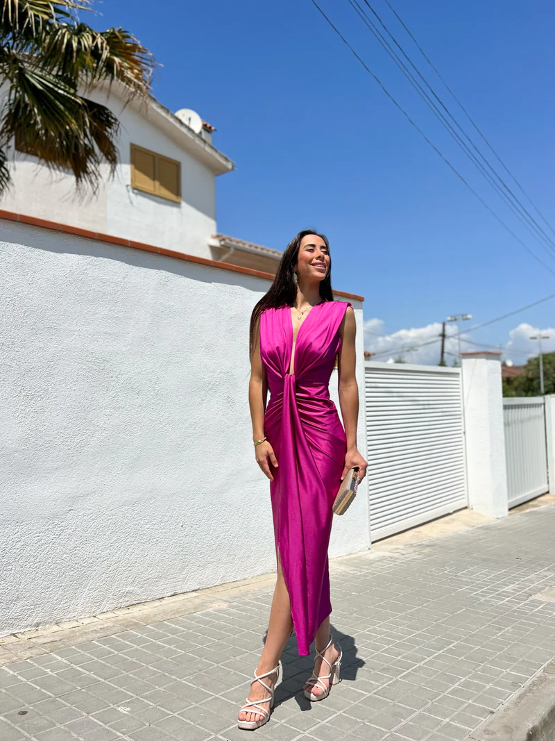 Elegant Tie-Front Neckline Dress for Women