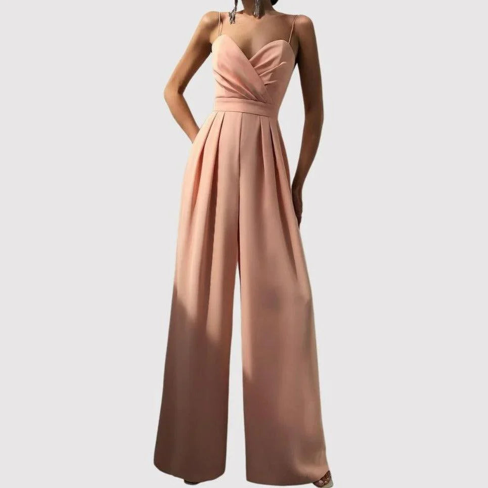 Women's Strappy Elegant Wide-Leg Jumpsuit