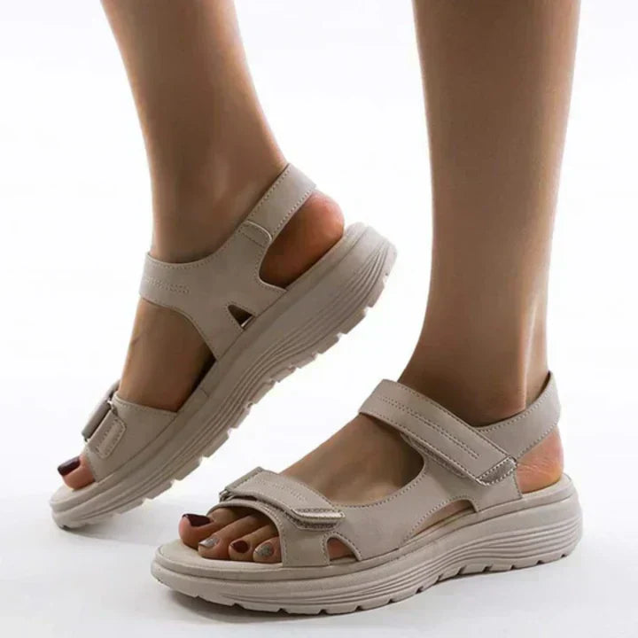 Women's Adjustable Open-Toe Sandals with Cushioned Ergonomic Sole