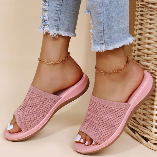 Women's Slip-On Platform Slippers with Soft Supportive
